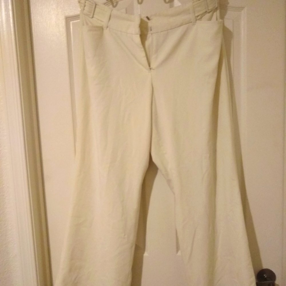 Lane bright cream dress pants
